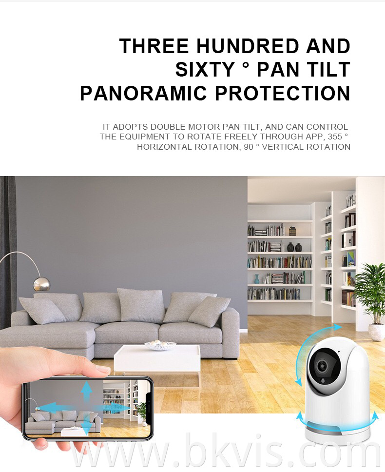 Wireless home surveillance indoor security PTZ camera